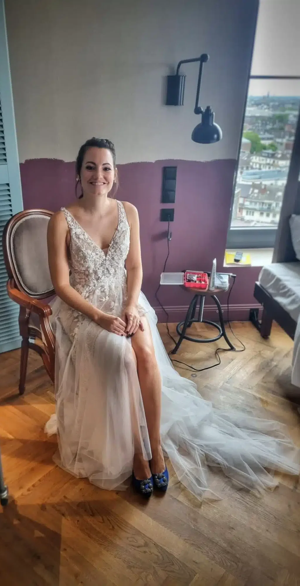 Teresa Ziser mit Manolo Blahniks als Braut